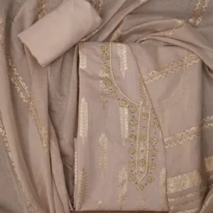 Unstitched Silk Blend Salwar Suit Material Self Design